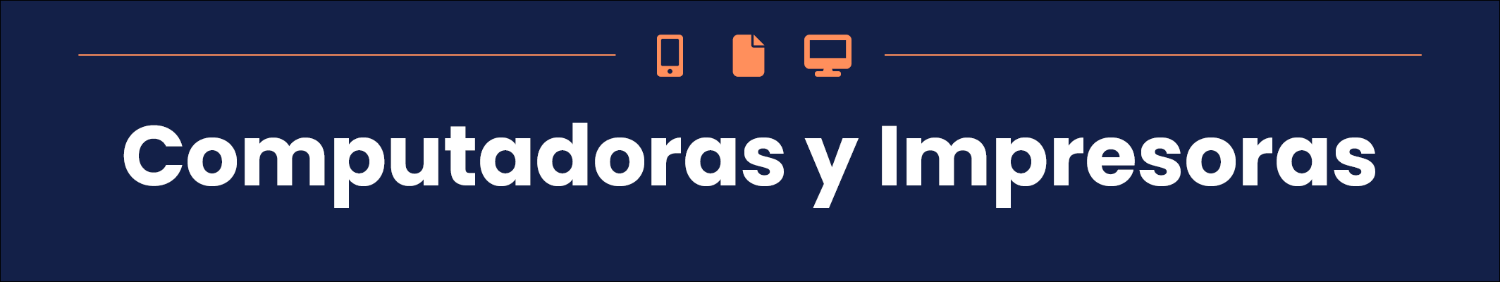 Banner sobre Computadoras y Impresoras